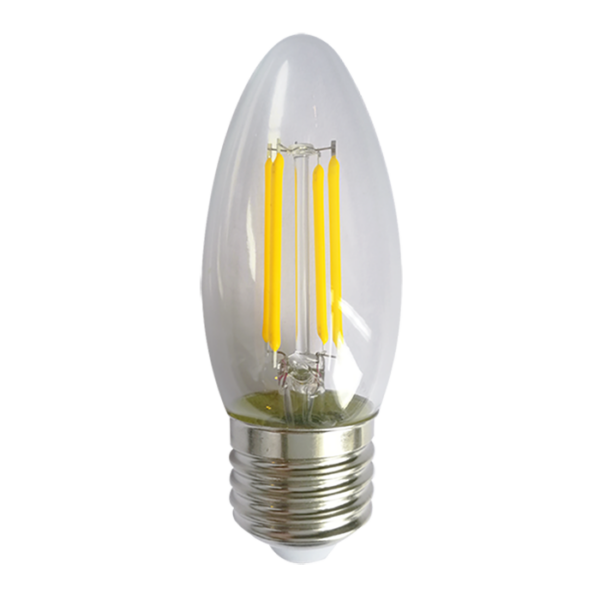 BOMBILLO FILAMENTO LED TIPO C35 4W 2700K E27 400LM 15KHRAS 120V