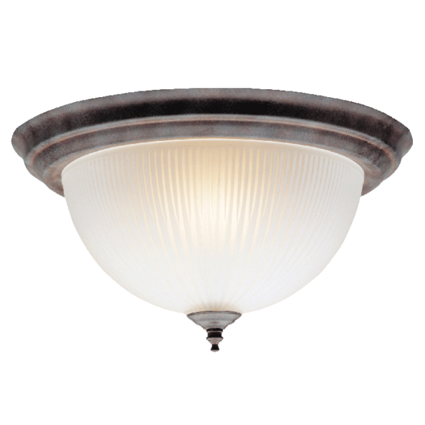 LUM PLAFON DECORATIVO SIENNA 2XE27, ALTO 7-1/2" DIAMET 13-1/2" 120V / ACABADO METAL Y VIDRIO OPALINO