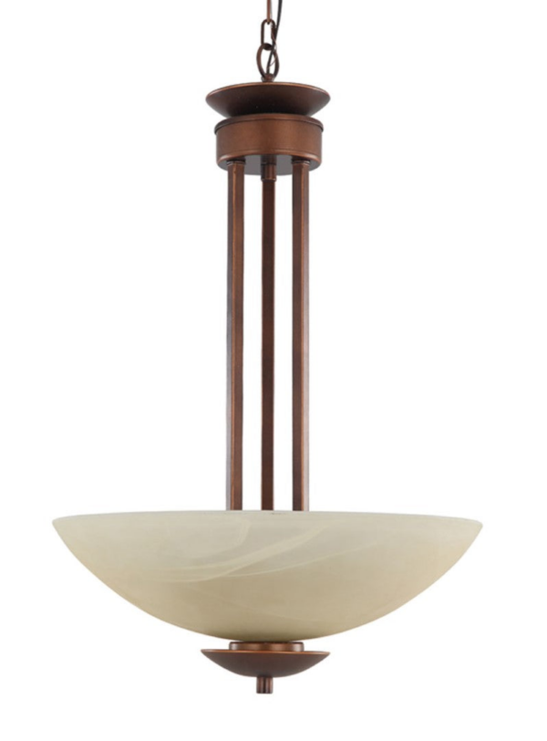 LAMPARA TECHO COLGANTE  3XE27-60W NO NCLUIDO 110-240V/50-60HZ ACABADO BRONZE