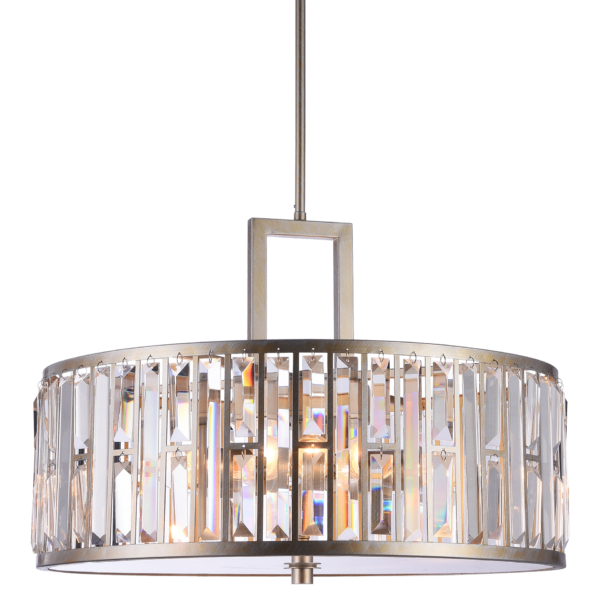 LUMINARIA DECORATIVA COLGANTE DE TECHO DE CRISTAL K5 DECORATIVA 5XE27 110-240V ACABADO OLD ROSE GOLD D: W-550 H-400MM
